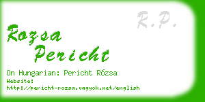 rozsa pericht business card