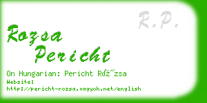 rozsa pericht business card